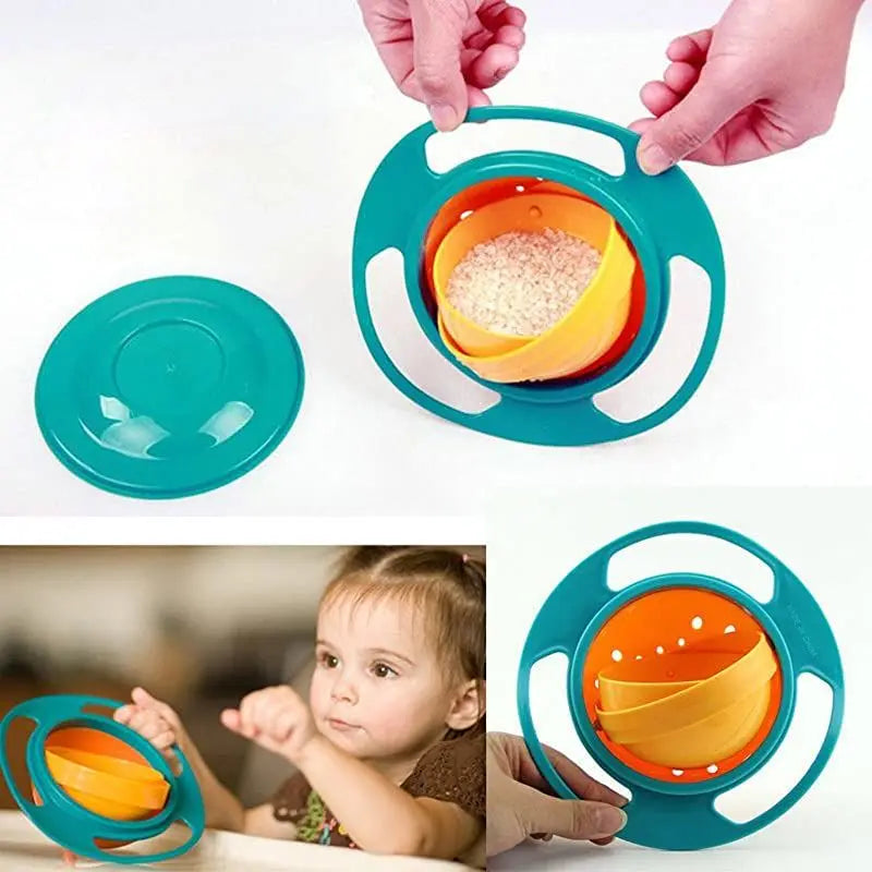 Kids 360&deg; Gyro Bowl &ndash; Spill-Proof Feeding Dish for Active Little Eaters