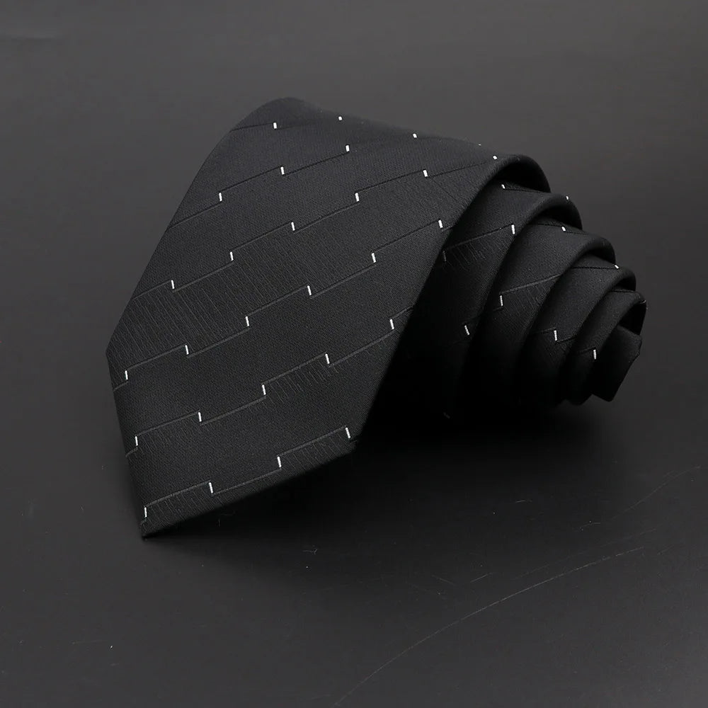 Classic Men's 8cm Plaid and Striped Neck Ties for Formal Events 29