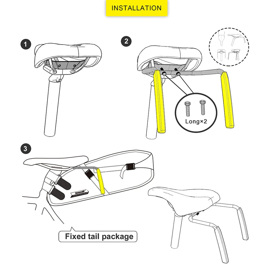 Скоба за стабилизиране на седалка Rhinowalk MTB с гумени подложки за заден багажник
