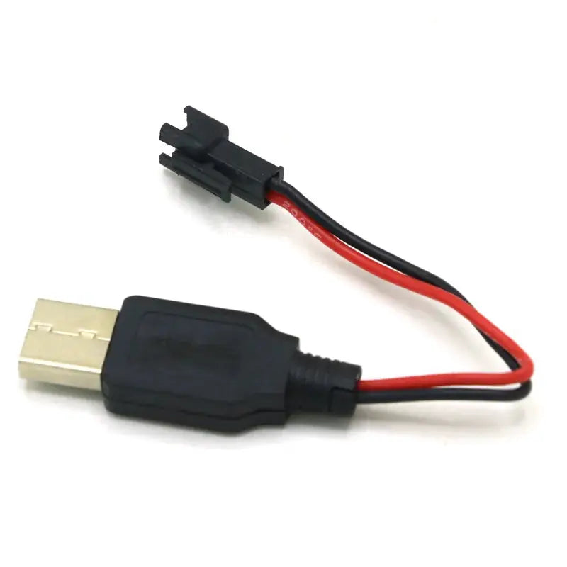 RC USB Charging 3.7V Lithium Battery Charger Cable USB to JST/SM/Futaba Plug for 3Rc Drone Quadcopter by InterCyprus Trading Ltd