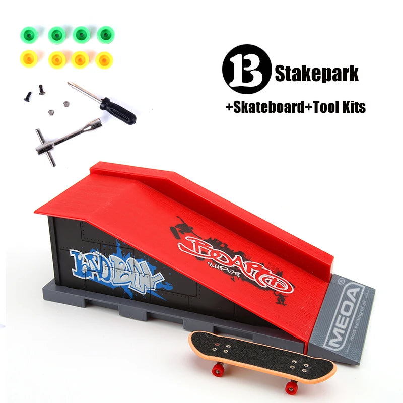 10 In 1 Finger Skateboards Set &ndash; Exciting DIY Skate Park Fun 6B
