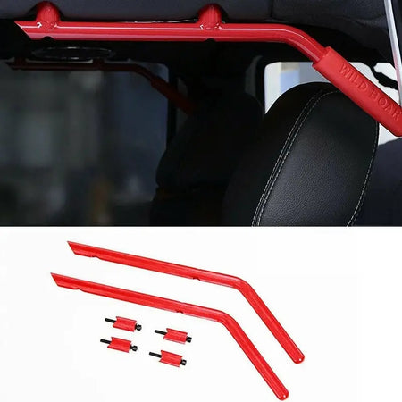 For Jeep JK Parts Aluminium Alloy Car Interior Armrest 2/4 Doors Front & Rear Grab Handle For Jeep Wrangler 2007 Up Car Styling by InterCyprus Trading Ltd