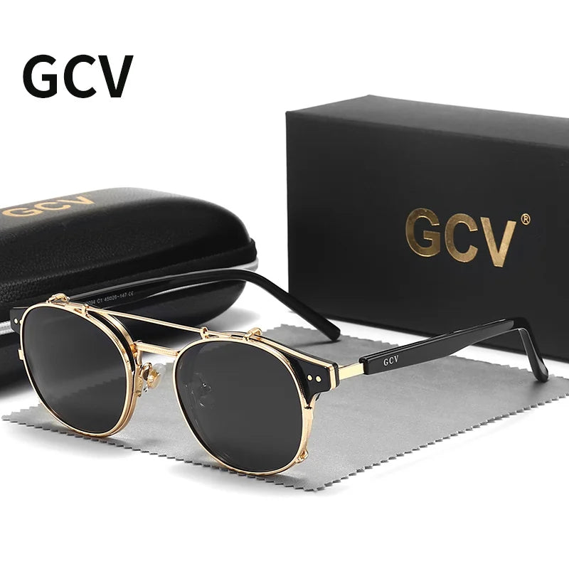 GCV Double Layer Removable Lens Sunglasses &ndash; Polarized Gold Black / CHINA / other