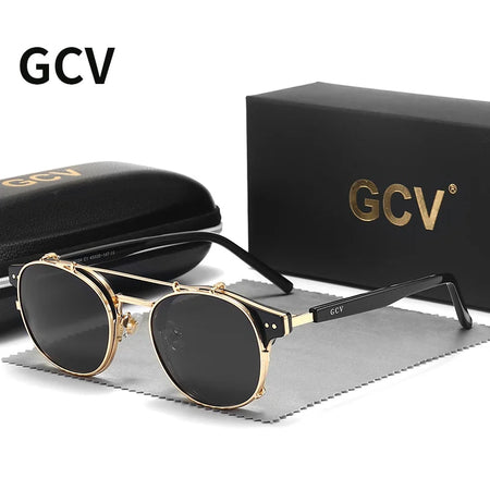 GCV Double Layer Removable Lens Sunglasses &ndash; Polarized Gold Black / CHINA / other