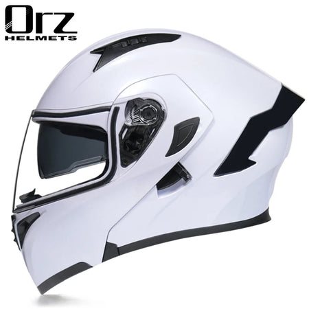 Orz Flip Up Full Face Motorcycle Helmet - DOT Approved, Unisex Design