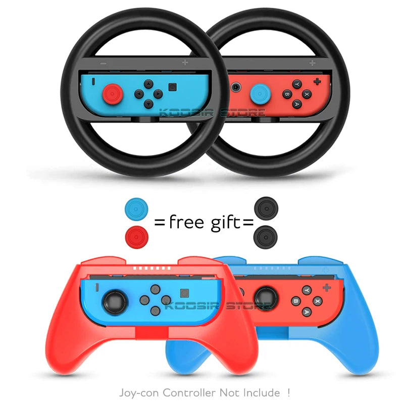 Nintend Switch Accessories Set &ndash; Enhanced Grip Racing Steering Wheel Handles 8 in 1 Set 3