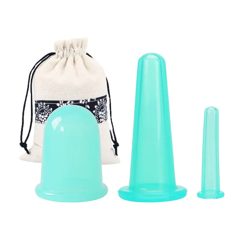 3Pcs Jar Silicone Vacuum Cupping Cans &ndash; Pain Relief