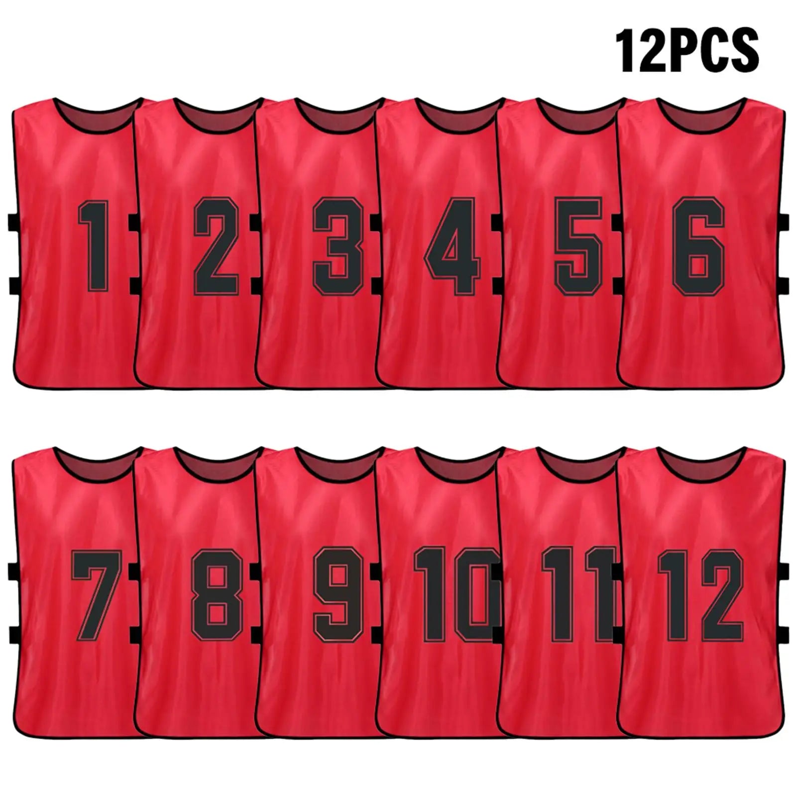 6/12 PCS Adults Soccer Pinnies &ndash; Quick Drying Fabric