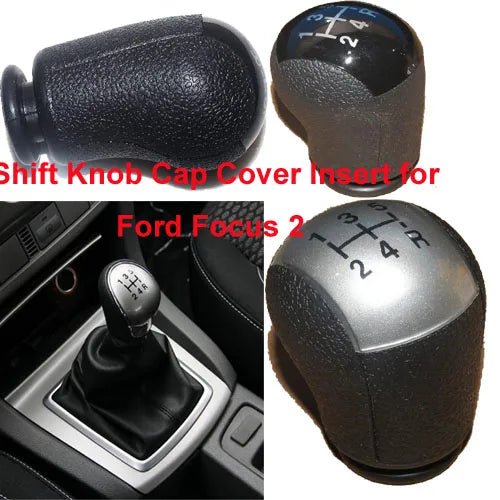 Shift Knob Cap Cover Insert ABS 5-Speed For Ford Focus 2 (2005-2008)