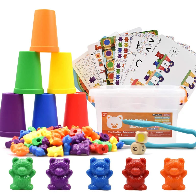 Montessori Rainbow Weight Bear Color Sorter &ndash; Learning Toy