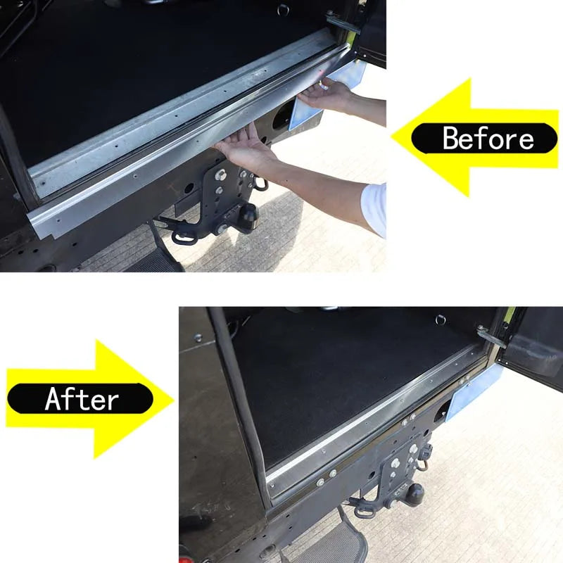 Rostfri stål tröskelskyddsplåt för Land Rover Defender