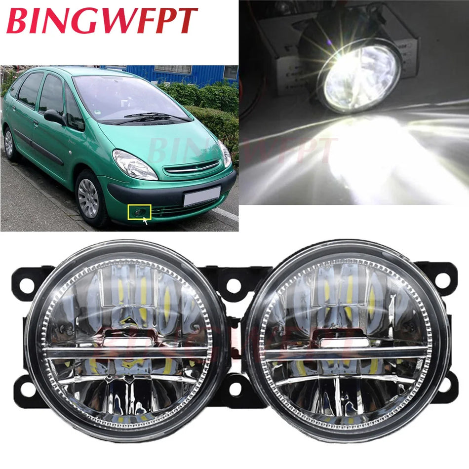 Faro de Niebla 90mm LED 12V para Citroën XSARA PICASSO N68 Delante Izquierdo Derecho