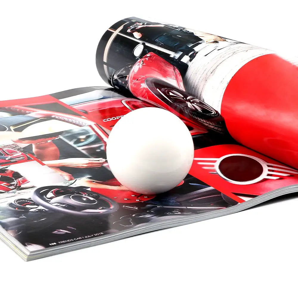Round Gear Knob Short Shifter Knob For Universal Car Acrylic Shift Knob Black Silver SK-1006 by InterCyprus Trading Ltd