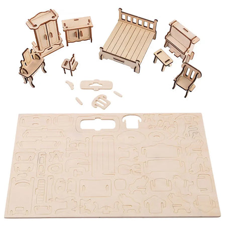BZS10017 34PCS 1To12 Wood 3D Puzzle Set &ndash; Educational Kit
