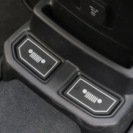 Rubber Red White Car Interior Gate Slot Pad Mat Cup Mat Decoration For Jeep Wrangler JL 2018 -2023 Car Styling Accessories by InterCyprus Trading Ltd