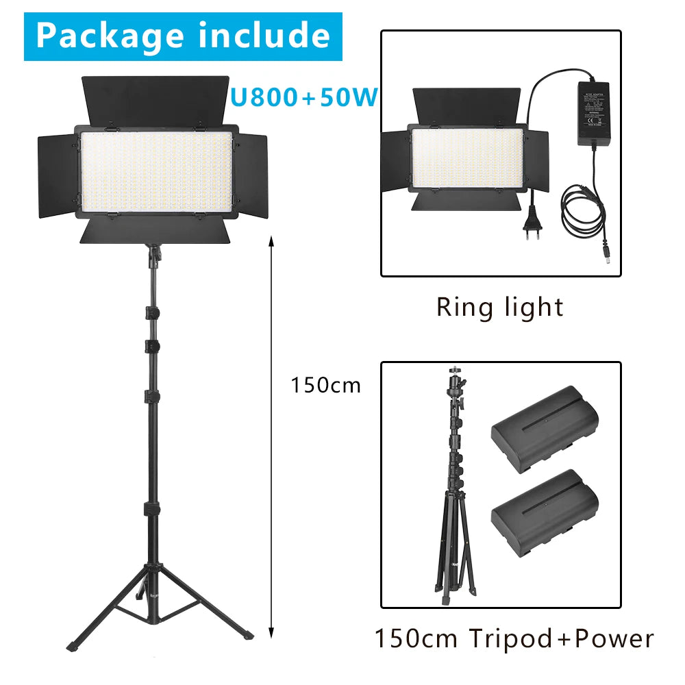 Nagnahz U800 LED Studio Light NA-U800LBT 2 battery