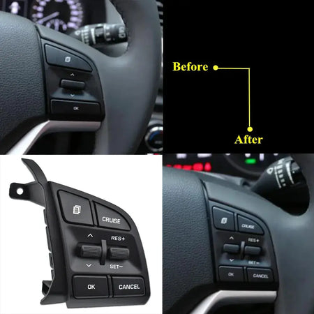 Steering Wheel Audio Control Button 96710- F8400 Constant Speed Switch 96710-D3500 FOR HYUNDAI Tucson 2015-2019 by InterCyprus Trading Ltd