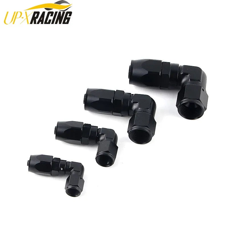 Straight 90 Degree Aluminum AN4 Swivel Hose End Fitting for Fuel Line