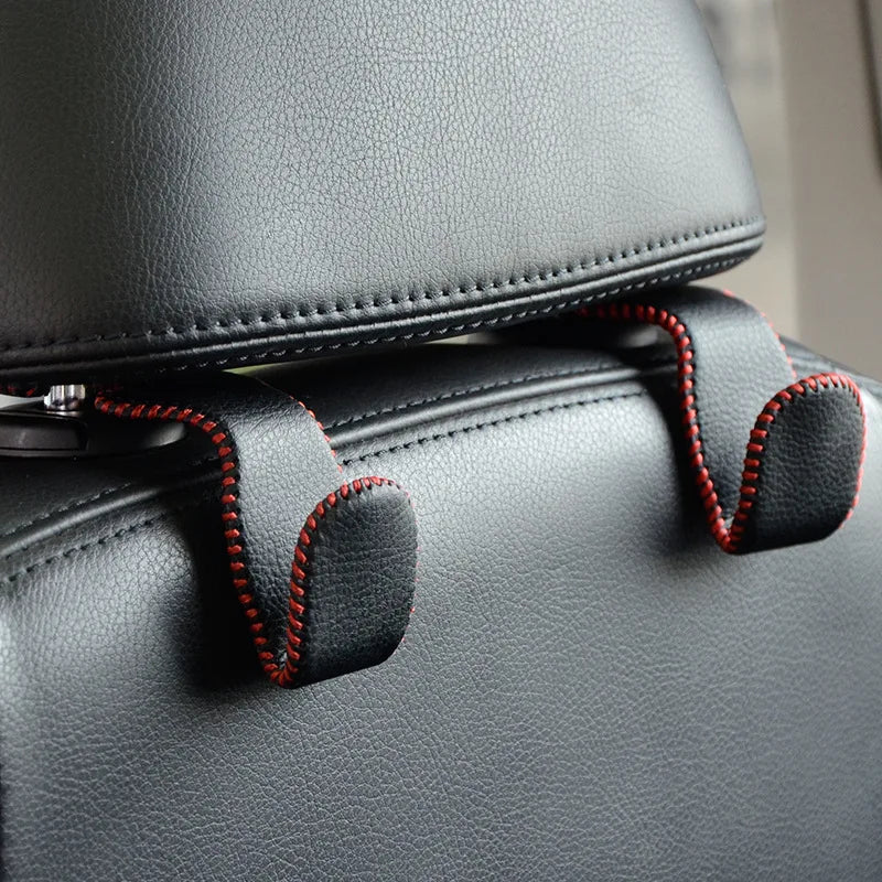 Kopfstützenhaken für das Auto PU-Leder versteckter Rückenaufhänger Organizer