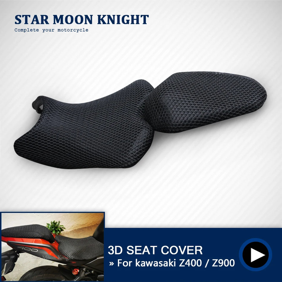 Kawasaki Z400 Z900 nätöverdrag för säte med isolering, andningsbart nät, vattentätt skydd