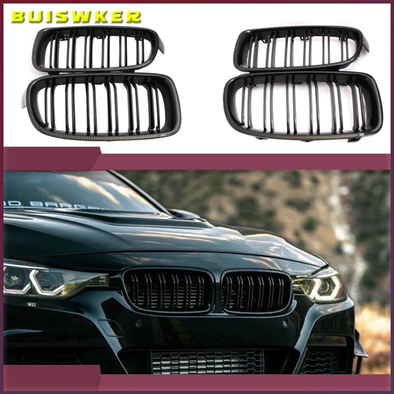 Гладкие черные передние решетки радиатора для BMW F30 F31 F35
