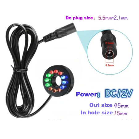 MEMEOKON Underwater LED Circle Light &ndash; IP68 Waterproof DC12V Multicolor / CHINA