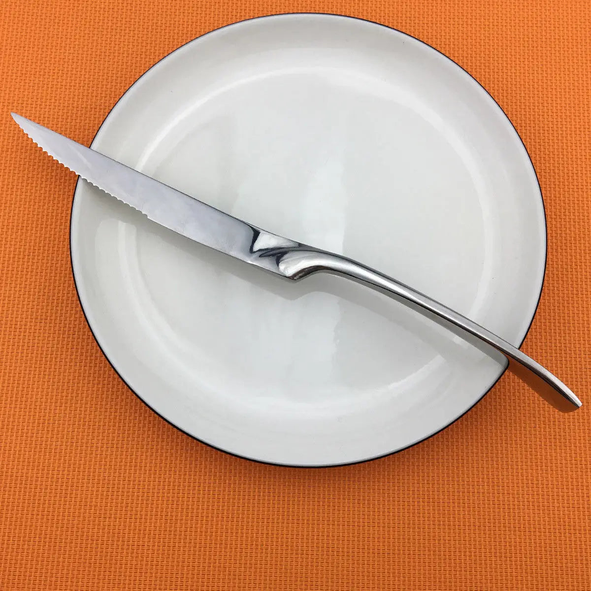 KNGZI 6Pcs Stainless Steel Flatware Set &ndash; Durable Mirror Finish 6Pcs Steak Knife