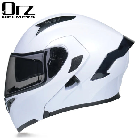 Orz Flip Up Full Face Motorcycle Helmet - DOT Approved, Unisex Design