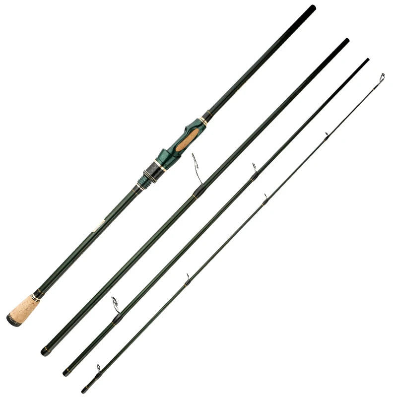 CEMREO Carbon Spinning Casting Fishing Rod - Portable Travel Rods 1.8m/2.1m/2.4m Spinning / 1.8m