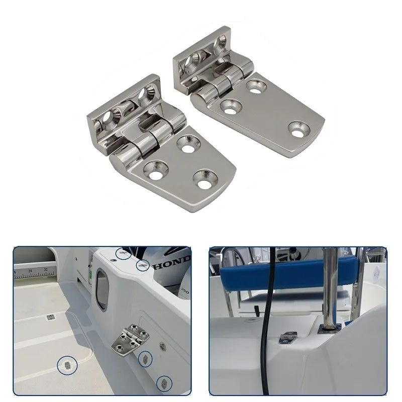Marine Grade 316 Stainless Steel Offset Right Angle Hinge for Yacht Hardware