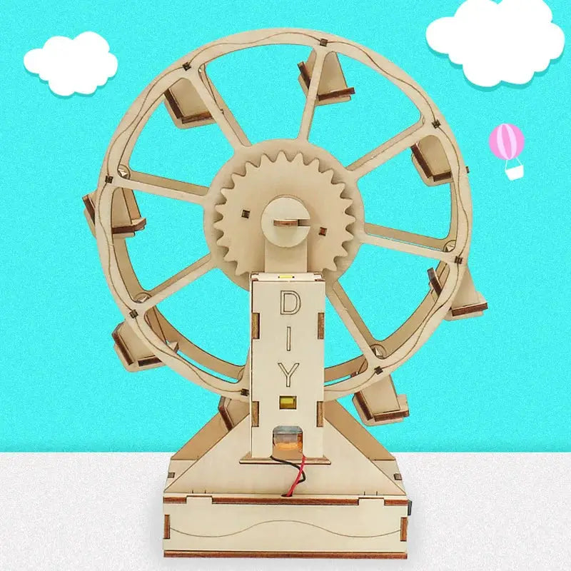 Creative Electric Ferris Wheel DIY Science Set Wooden Puzzle Craft Technology Educational Toys for Children Gift Idea by InterCyprus Trading Ltd