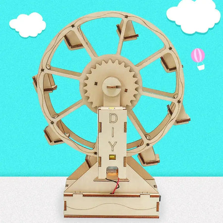 Creative Electric Ferris Wheel DIY Science Set Wooden Puzzle Craft Technology Educational Toys for Children Gift Idea by InterCyprus Trading Ltd