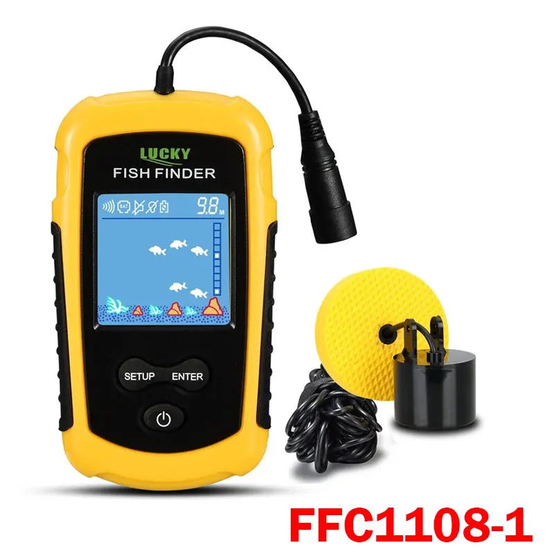 LUCKY Rechargeable Fish Finder FF1108-1CWLA/CT | Wireless Sonar Sensor | 45M Depth FFC1108-1
