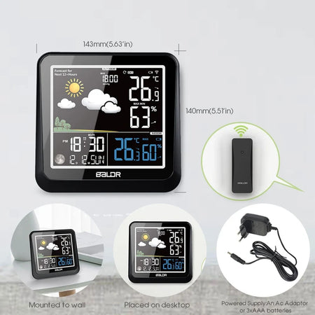Baldr Colour Digital Weather Station with Moon Phase &amp; Remote Sensor