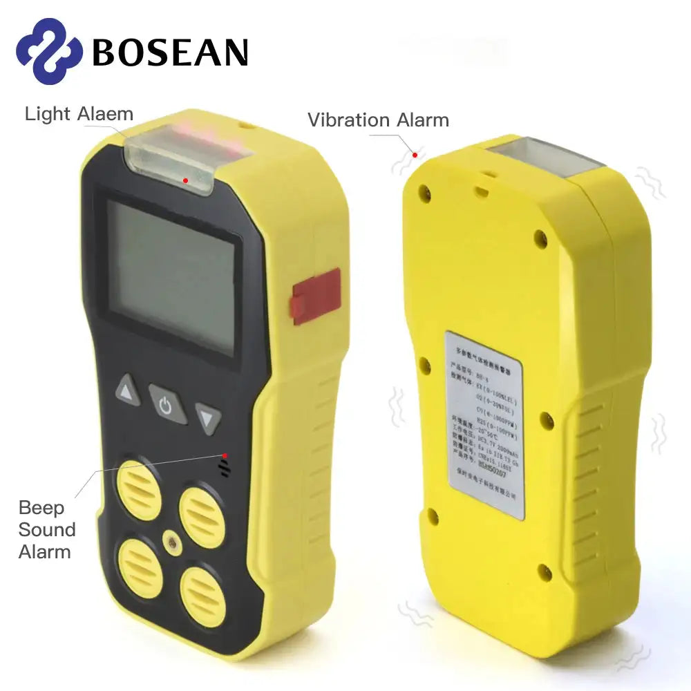Beacon O2 Detectors Bosean Multi Gas Detector Gas Meter O2 H2S CO LEL 4 in 1 Oxygen ...