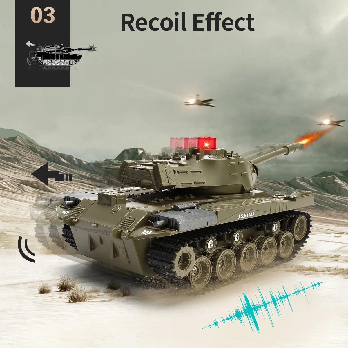 RC Tank Remote Control Car &ndash; Realistic Sound Effects and 4 Channel Control