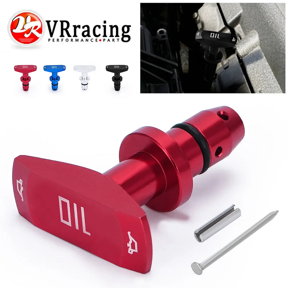 Universāla automašīnas eļļas dipstika vilkšanas rokturis no alumīnija blietes dzinēja telpas dekorēšanai