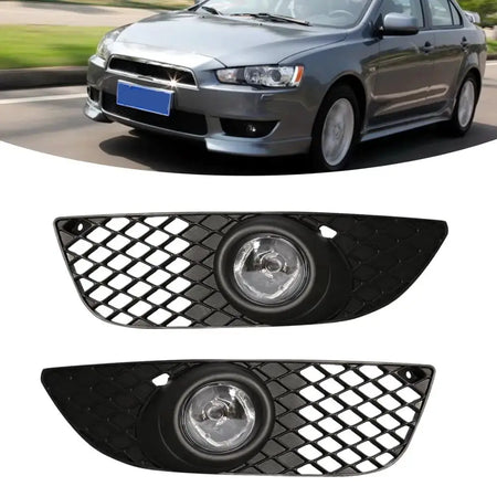 Fog Lights For Mitsubishi Lancer 2008 2009 2010 2011 2012 2013 Fog Lamp Harness Switch Front Driving Bumper Grille Super Bright by InterCyprus Trading Ltd