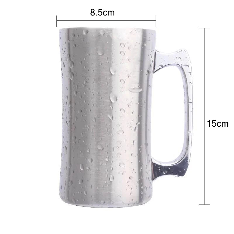 Insulated Stainless Steel 20oz Beer Mug &ndash; Double Wall