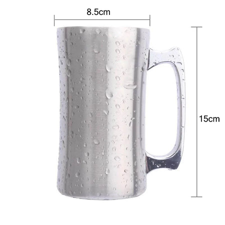 Insulated Stainless Steel 20oz Beer Mug &ndash; Double Wall