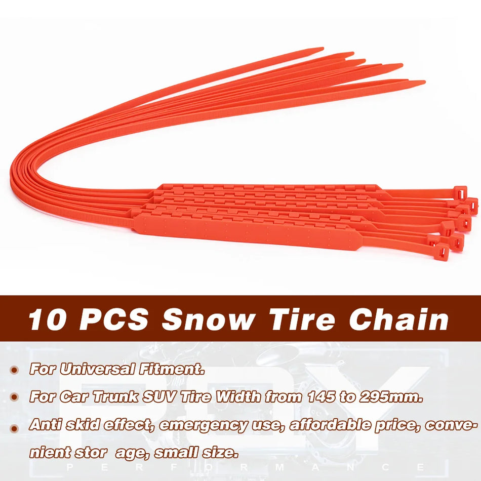 STC01 Snow Tire Chains &ndash; Anti Skid Nylon For Cars Trucks