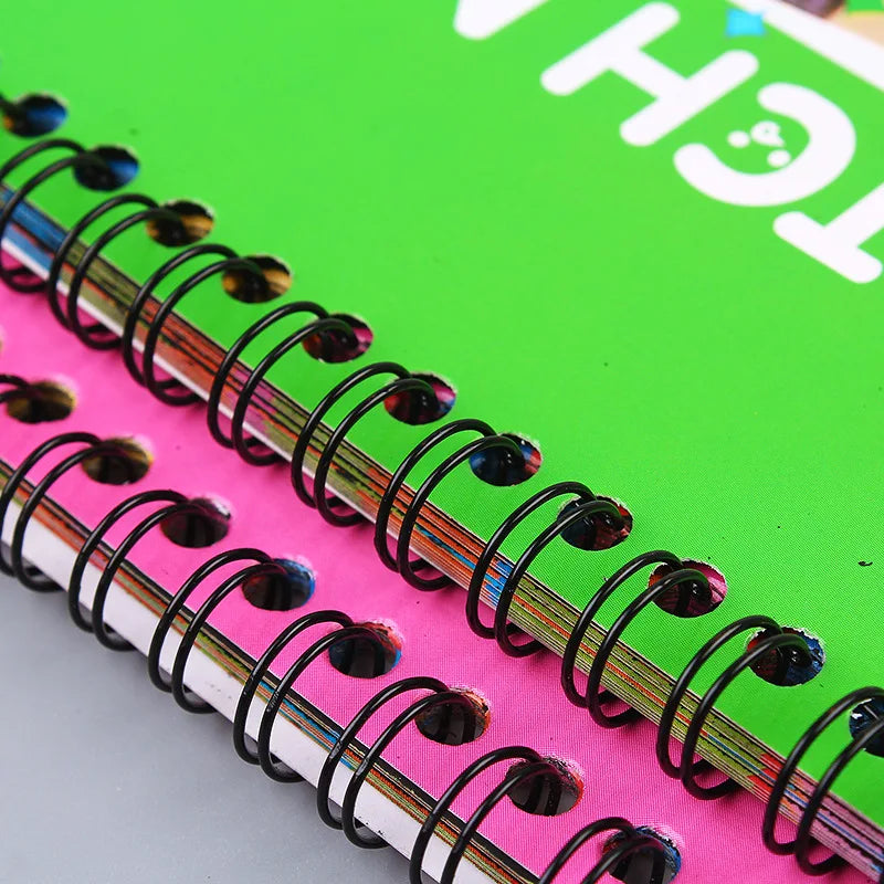 12 Sheets Rainbow Scratch Note Sketchbook &ndash; Scratch Art Fun