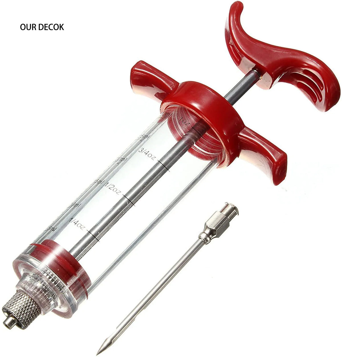 NoEnName_Null BBQ Syringe - Barbecue Marinade Injector Tool Red