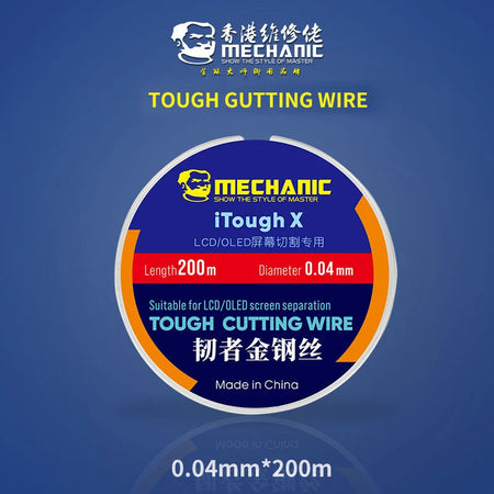 MECHANIC High Hardness Special Steel Cutting Wire &ndash; Precision LCD Screen Separation Tool 0.04mm
