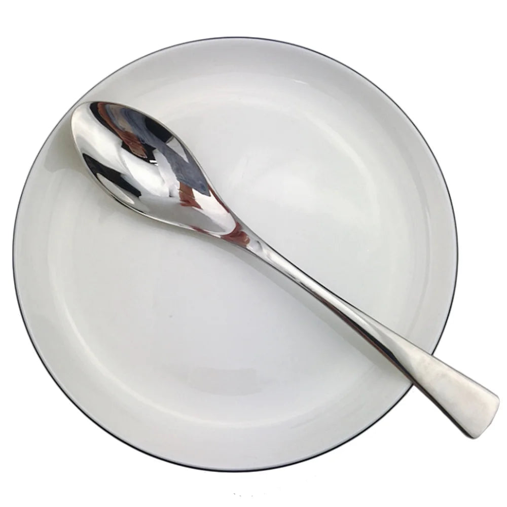 KNGZI 6Pcs Stainless Steel Flatware Set &ndash; Durable Mirror Finish 6Pcs Dinner Spoon