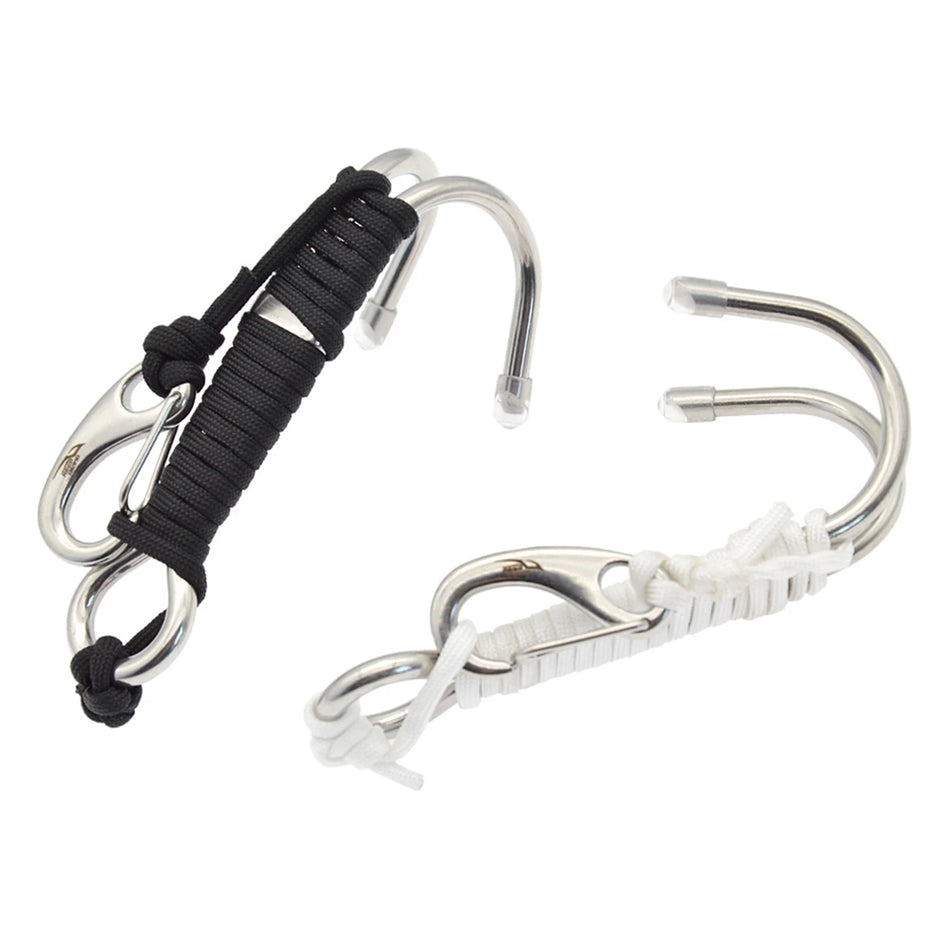 Diving Reef Hook Spiral Coil Lanyard &ndash; Stainless Coil Strap