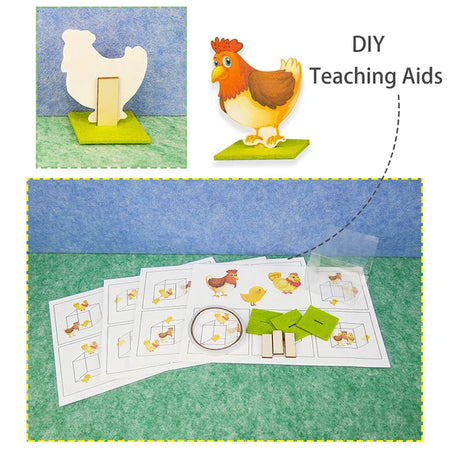 Toddler Montessori Math Toy Animal Matching &ndash; Logic Skill