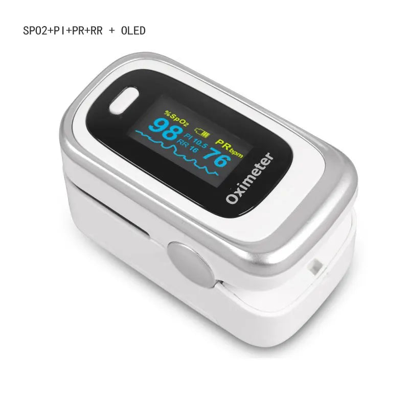 YK-80C Fingertip Pulse Oximeter - OLED Display Readouts oxi-009 white silver / Russian Federation