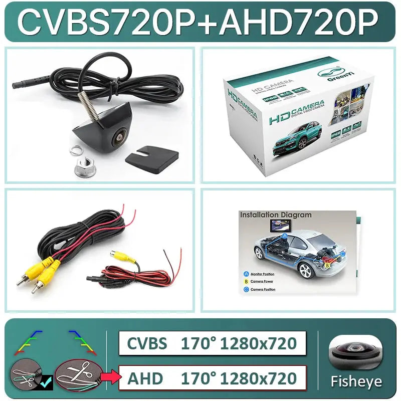 AHD 1080P Backup Camera For Cars With 170 Wide Angle And Night Vision by InterCyprus Trading Ltd