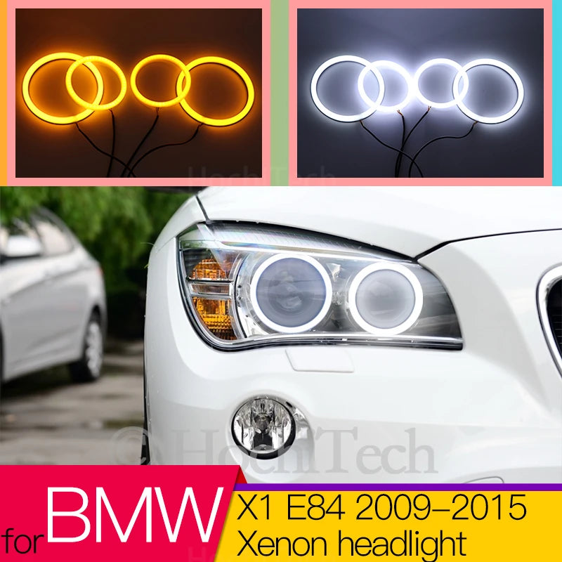 Dvipusis LED Angel Eye Rinkinys Su Perjungimu BMW X1 E84